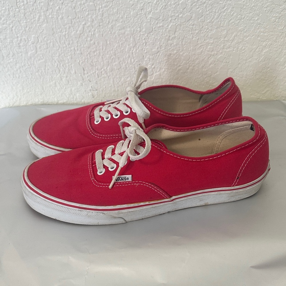 Vans Red Canvas Shoes